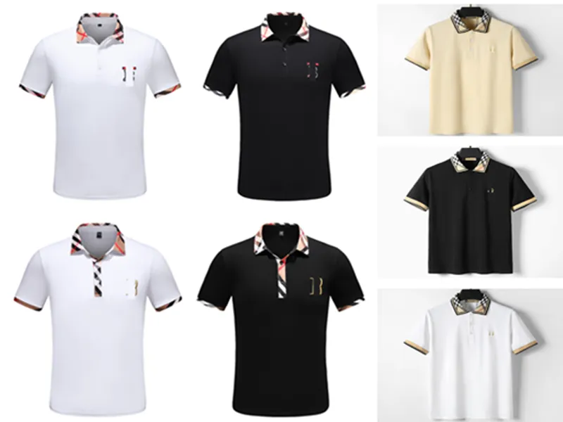 Lyxvarumärke högkvalitativ herrdesigner polo t-shirt sommar mode andas kort ärm lapel casual lapel kläder topp m-3xl zhongou