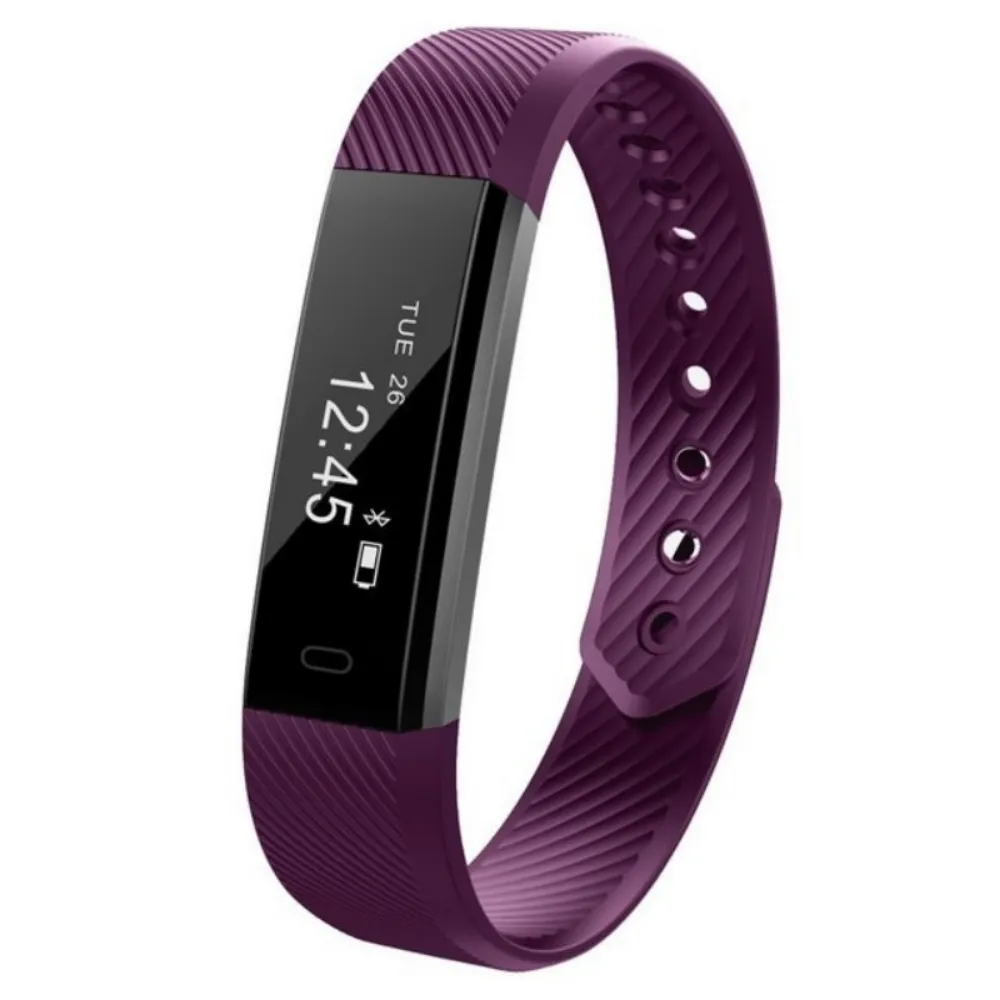 New Fitness Bracelet ID 115 Smart Bracelet Vibrating Alarm Clock