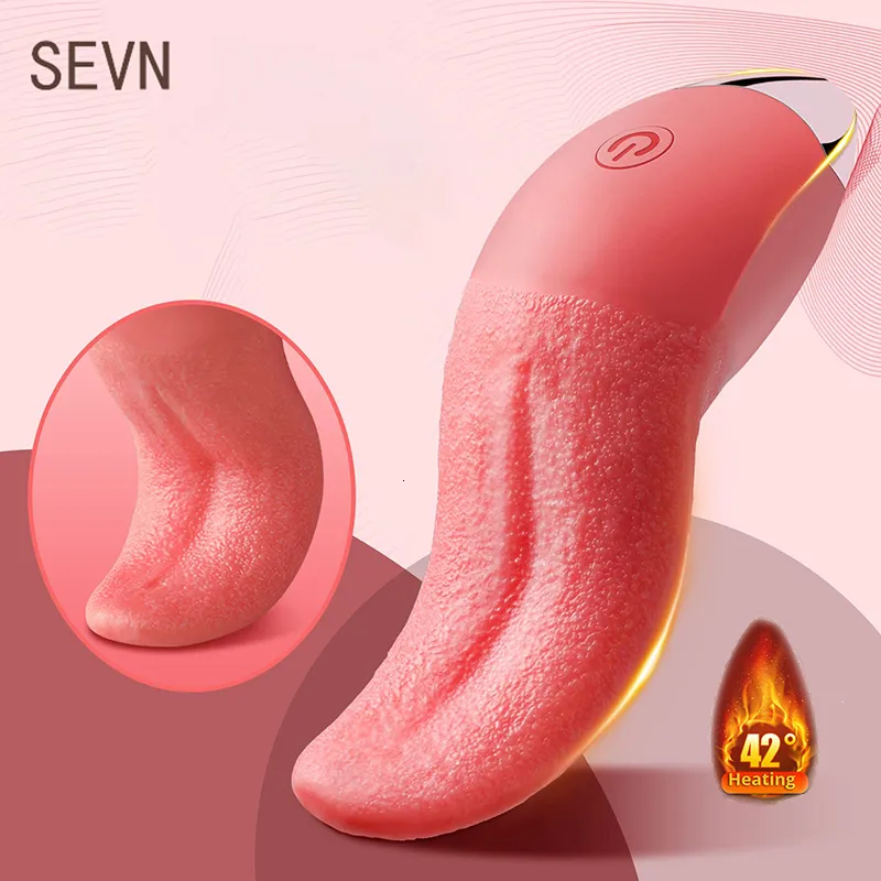 Heating Tongue Licking Vibrator With 10 Modes For Clit Stimulation_voghion.com