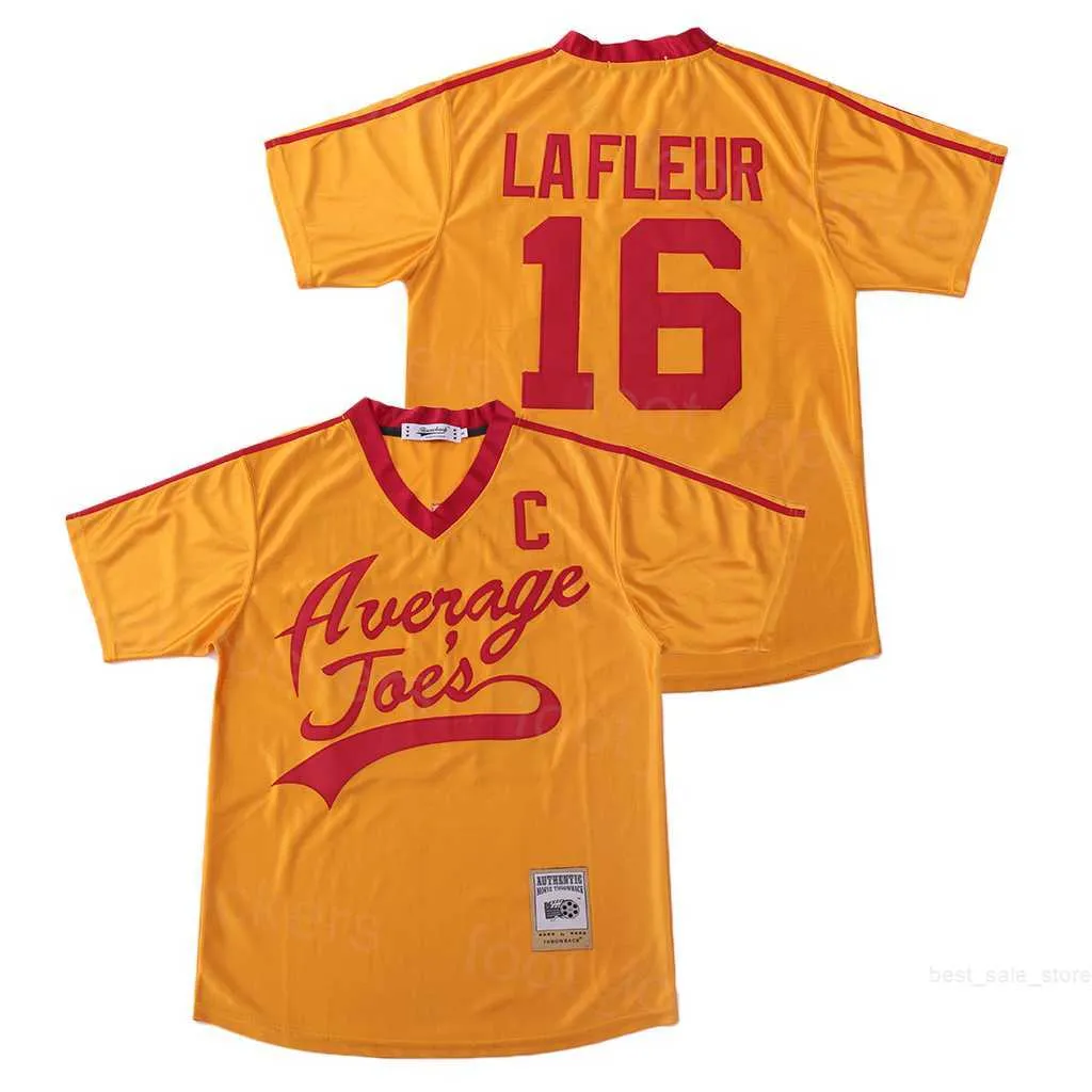 Football Film 16 Pete LaFleur Movie Jerseys Vince Vaughn Average Joes Dodgeball College Uniform Team Yellow Respirant All Stitched Pullover Sport Respirant