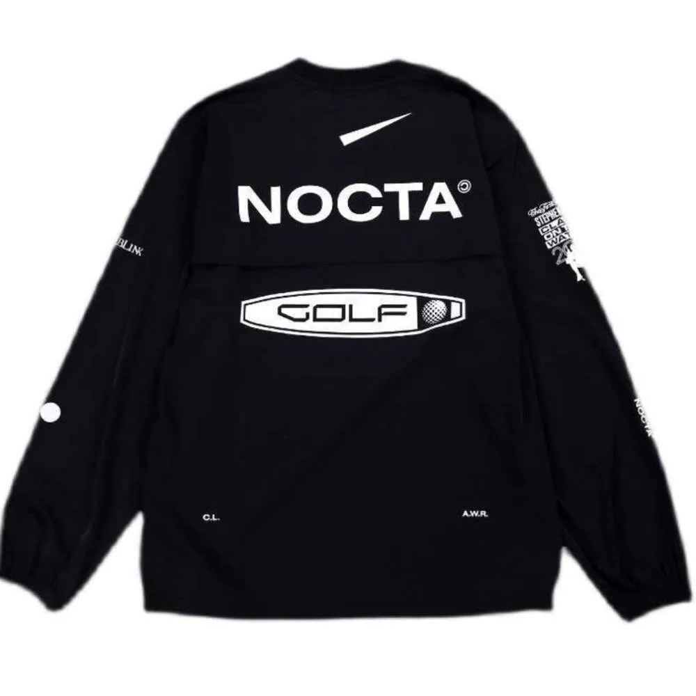 2023 Мужские толстовки с капюшоном, американская версия, Nocta Golf, дышащая, быстросохнущая, спортивная футболка с длинным рукавом и круглым вырезом, летняя тюбик