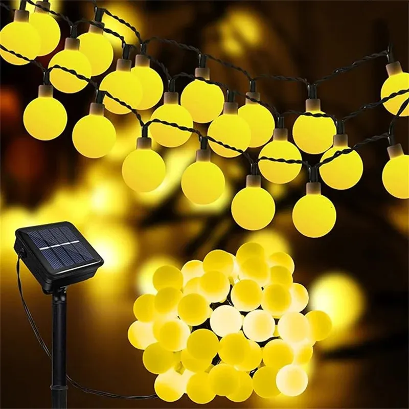 Dekoracje ogrodowe 10M Solar Ball LED Lights Girland Light