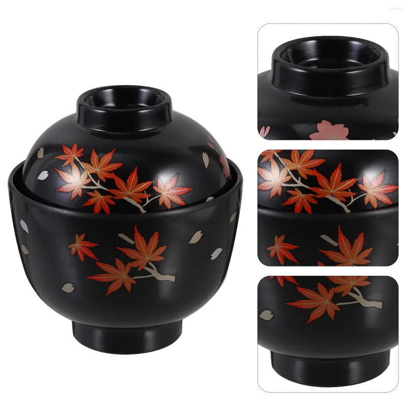 Dinnerware Sets Soup Bowl Bowls Lid Covered Lidded Containers Japanese Miso Restaurant Kitchen Rice