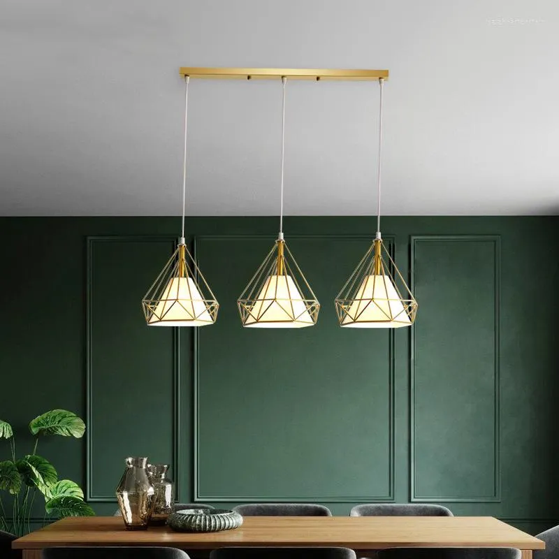 Hangende lampen modern eenvoudig licht smeedijzeren hangende hoge transparante verlichtingslichten decoratie wilde scène felaturatie