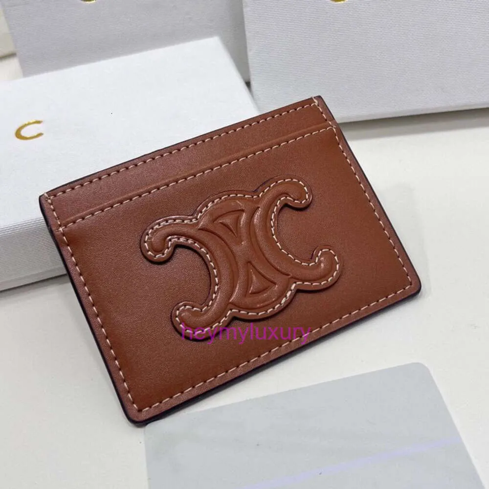 Designer Purse Celina Wallet Card Holder 2023 Lisa Samma Triumphal Arch Multi Slot Ultra Thin Card Bag Card Clip Advanced Light Luxury Card Bag Kvinna