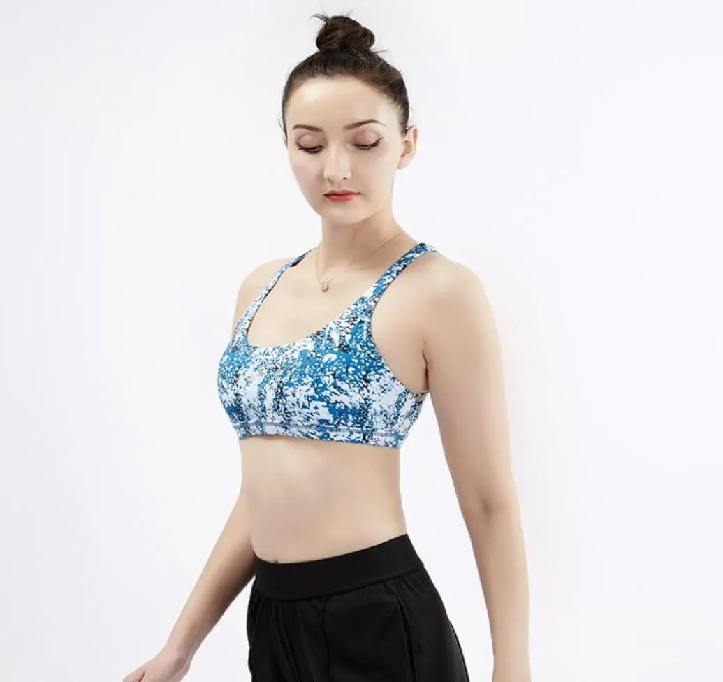 Compression Soft Sports Bras For Women Cross Back Open Halter Design