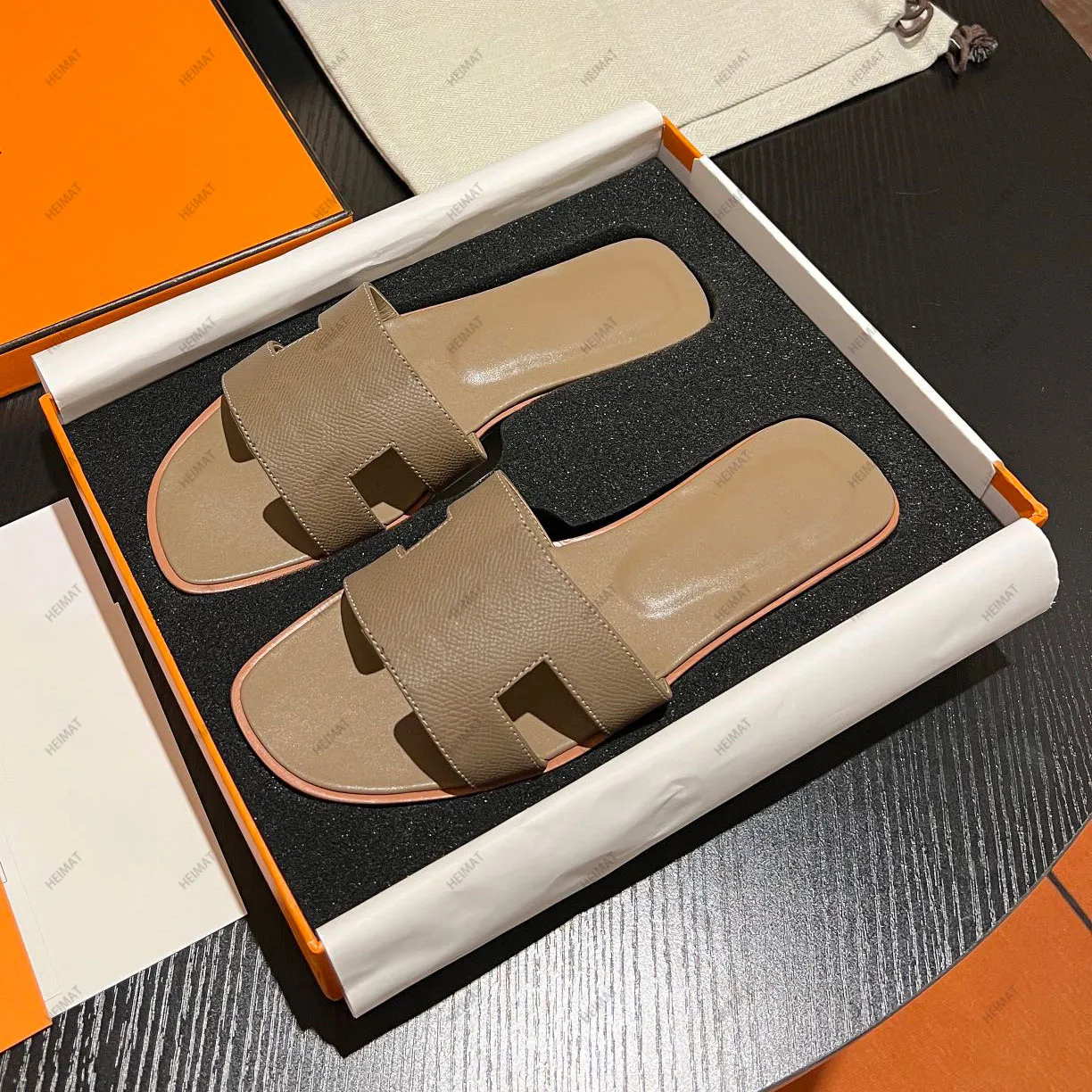 【MODERNIF】Our Leather Slippers Mens Leather Slippers, House Slippers With Arch Support for