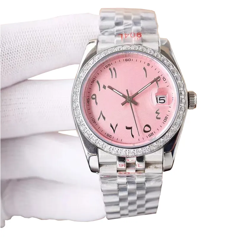 aaaaa watch ladies automatic mechanical watch for man 36mm 41mm Arabic numeral water pink dial diamond watch Stainless steel watch sapphire waterproof Couple watch