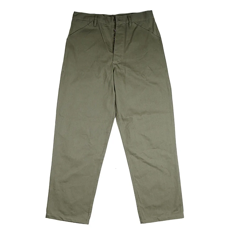 Pantalons pour hommes USMC Navy Land Force Pantalons décontractés American HBT Retro WW2 US Army Training Bottom Tactical Army Green Twill 230426