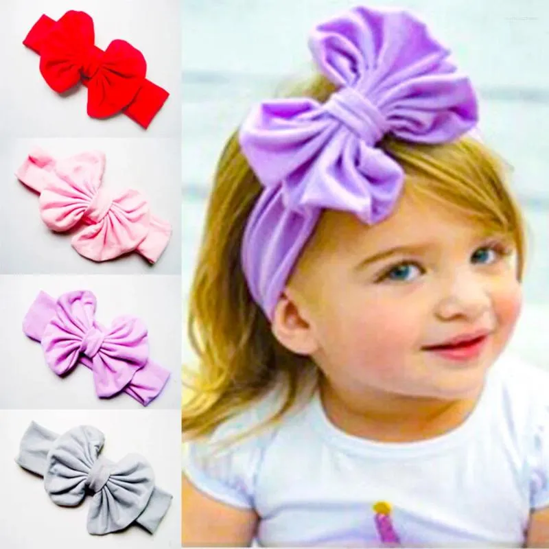 Hair Accessories 5pcs Bowknot Turban Flower Children Headwear Stretch Band Head Wrap Hairbands Headbands Birthday Party Gifts