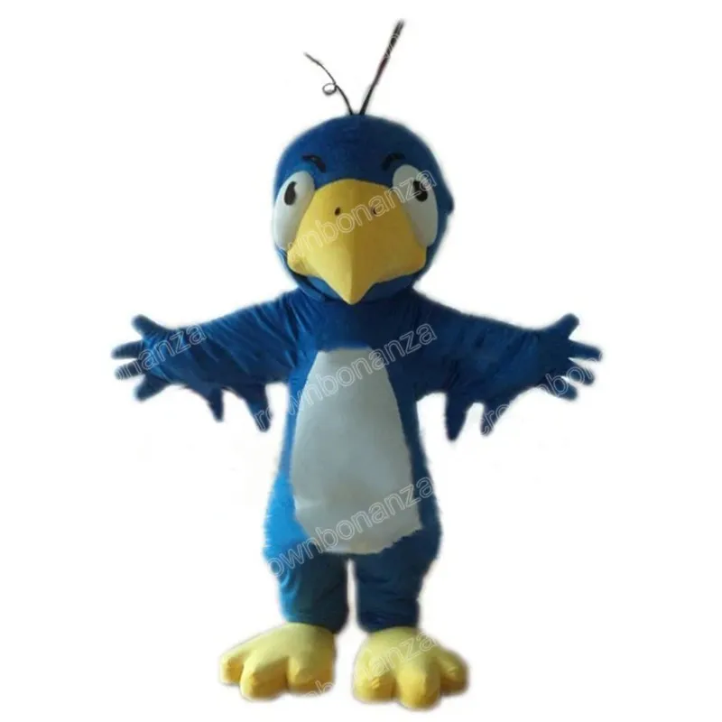 Adult Size Little Blue Bird Mascot Costumes Halloween Cartoon Character ...