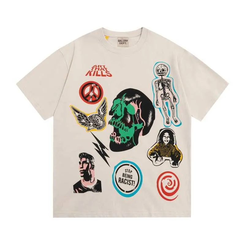 国内で当店のみ DETW - Ready Skull Graphic Slim Fit T-shirt DHgate.com:Illadox Tee: Mens Skull Head Print Loose Sleeve