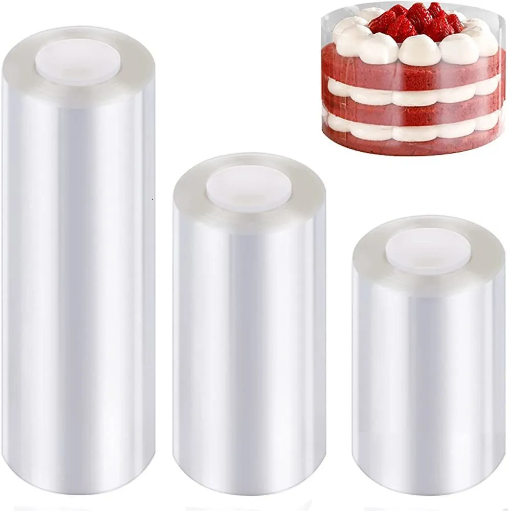 Stampi da forno Dapur Bakeware Film Asetat untuk Dekorasi Kue Transparan Surround Mousse Cake Lembar Sekitarnya Tepi DIY Kerah 230425