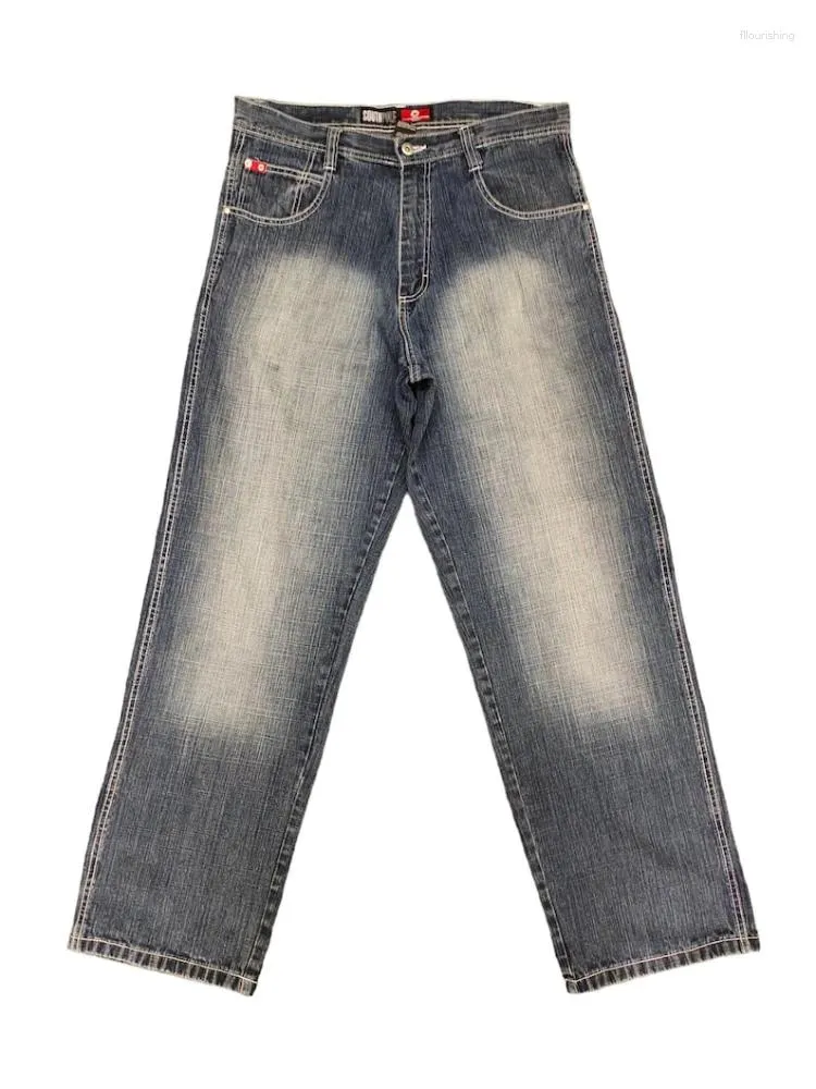 Jeans pour femmes Rétro Hip Hop Style Lâche Femmes en détresse Pantalon à jambes larges Fit Y2K Streetwear Skateboards
