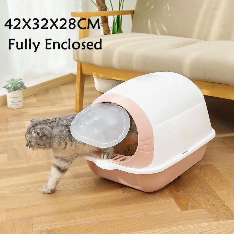 Housebreaking A Kitten With Potty Accidents Reference: Enclosed Cat Litter Box Anti Splash Easy Clean Odor Control