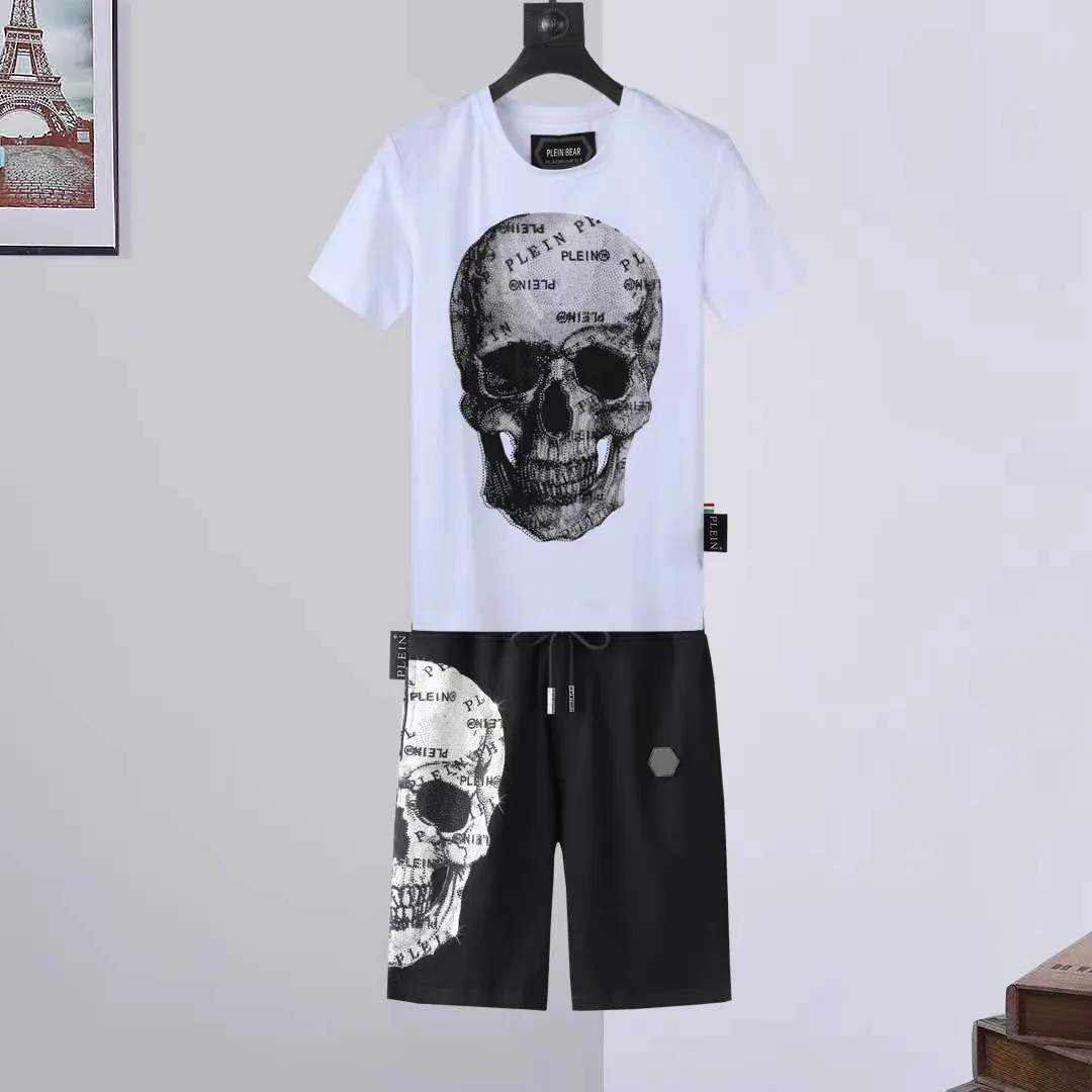 PLEIN URLO Mens t camisetas de cristal rastreio de crânio Men t-shirts camisetas casuais trajes de jogger tops shorts