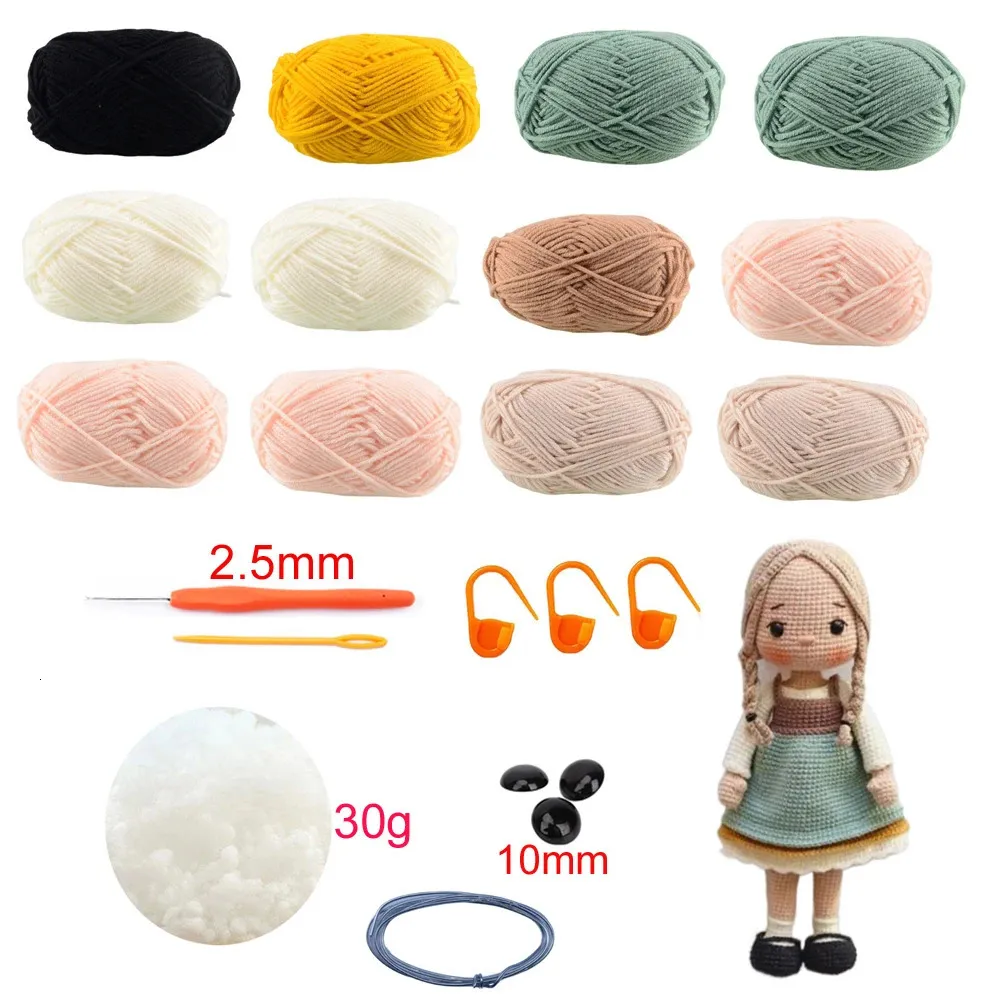 Kit Crochet Débutant - Set Pour Créer Des Anges Décoratifs En Laine (15 Cm) - Loisir Créatif Cadeau