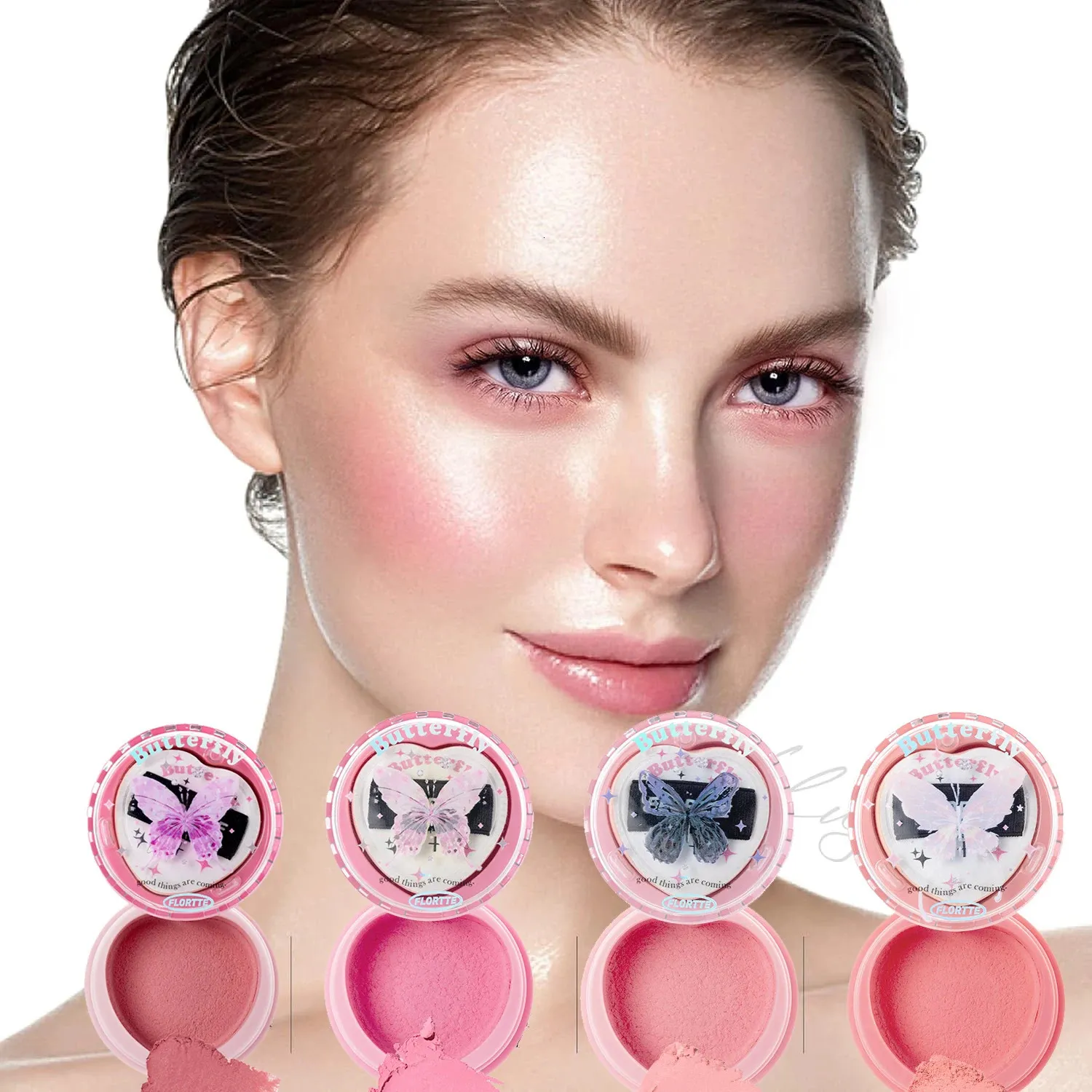 Blush FLORTTE Blush crème pour joues Maquillage pour le visage Finition radieuse Hydratant Crémeux Léger Mélangable Couleur Végétalien Sans Cruauté 231124