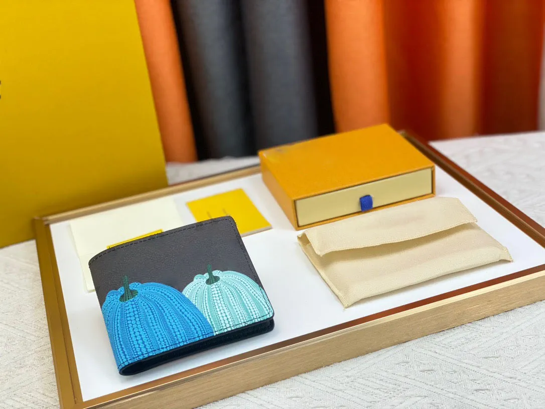 Hoge kwaliteit luxe ontwerpers portemonnees tassen portemonnees mode korte meerdere portemonnee pompoenprint klassieke kaarthouder pallas tas portemonnee