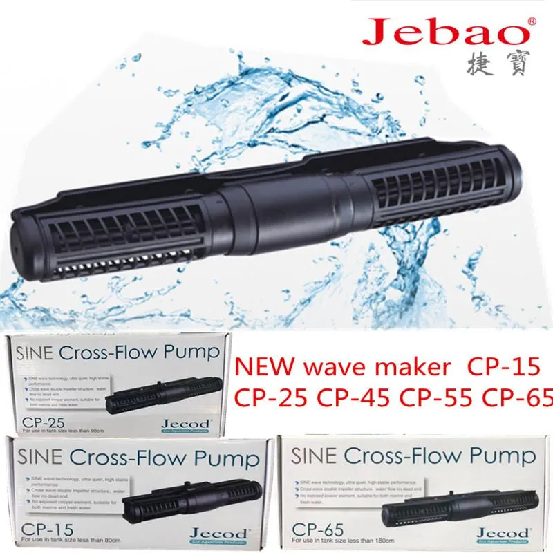 Pumps Jebao Jecod CP25 CP40 CP55 CP15 CP65 Cross Flow Wave Aquarium Pump 110240V New Model CP40 Big Brother More Powerful