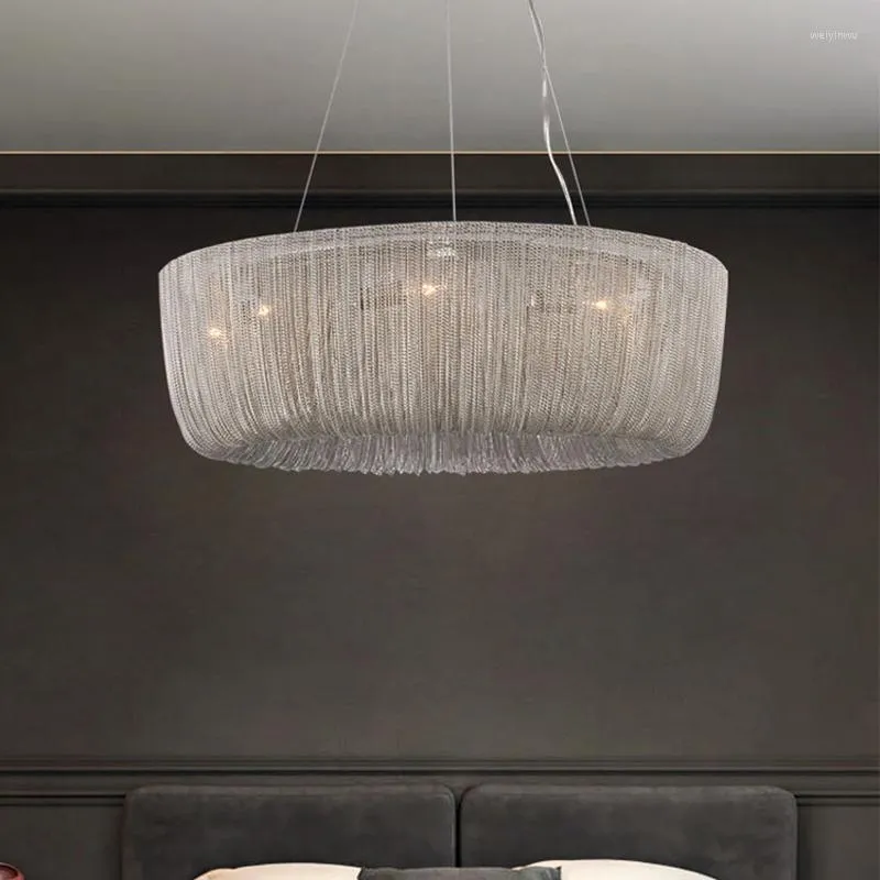 Chandeliers Living Room Chandelier Light Luxury Creative Designer Tassel Chain Restaurant Post-modern Simple Bedroom