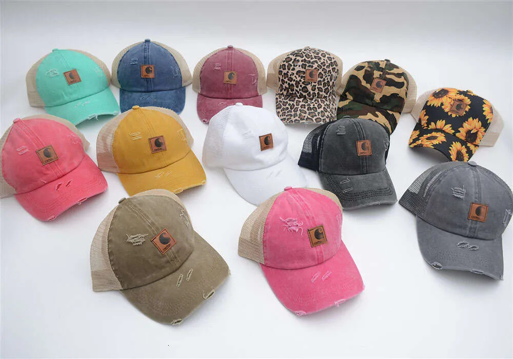 Desginer carhart Cappello da baseball primavera/estate Indossato modello leopardo Cappello parasole in cotone lavaggio ad acqua Cappello per protezione solare da uomo e da donna Cappello alla moda