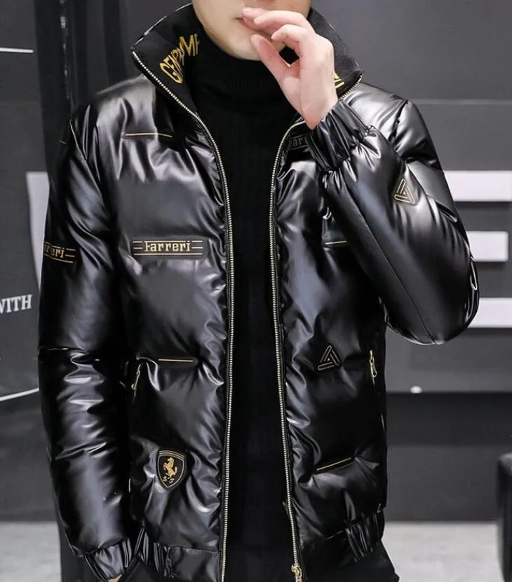 Mens Rhombic Sewed Solid Color Snow Jackets Men With