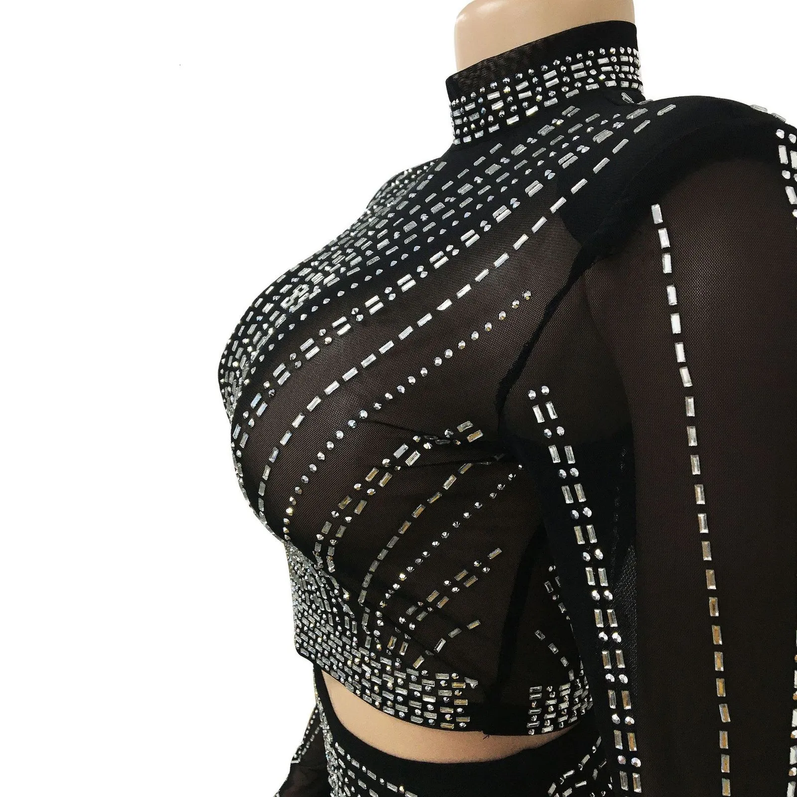 Two Piece Dress Mesh Sheer Diamond Maxi Dress Women Floor-Length Bodycon  Skirt High Waist Sleeveless Top Polyester Spring from Dhgate Two Piece Dress  - price 79.32