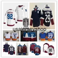 hockey jersey CUSTOM Champions Cale Makar Nazem Kadri Mikko Rantanen Gabriel Landeskog Nathan MacKinnon Sakic Burakovsky Toe