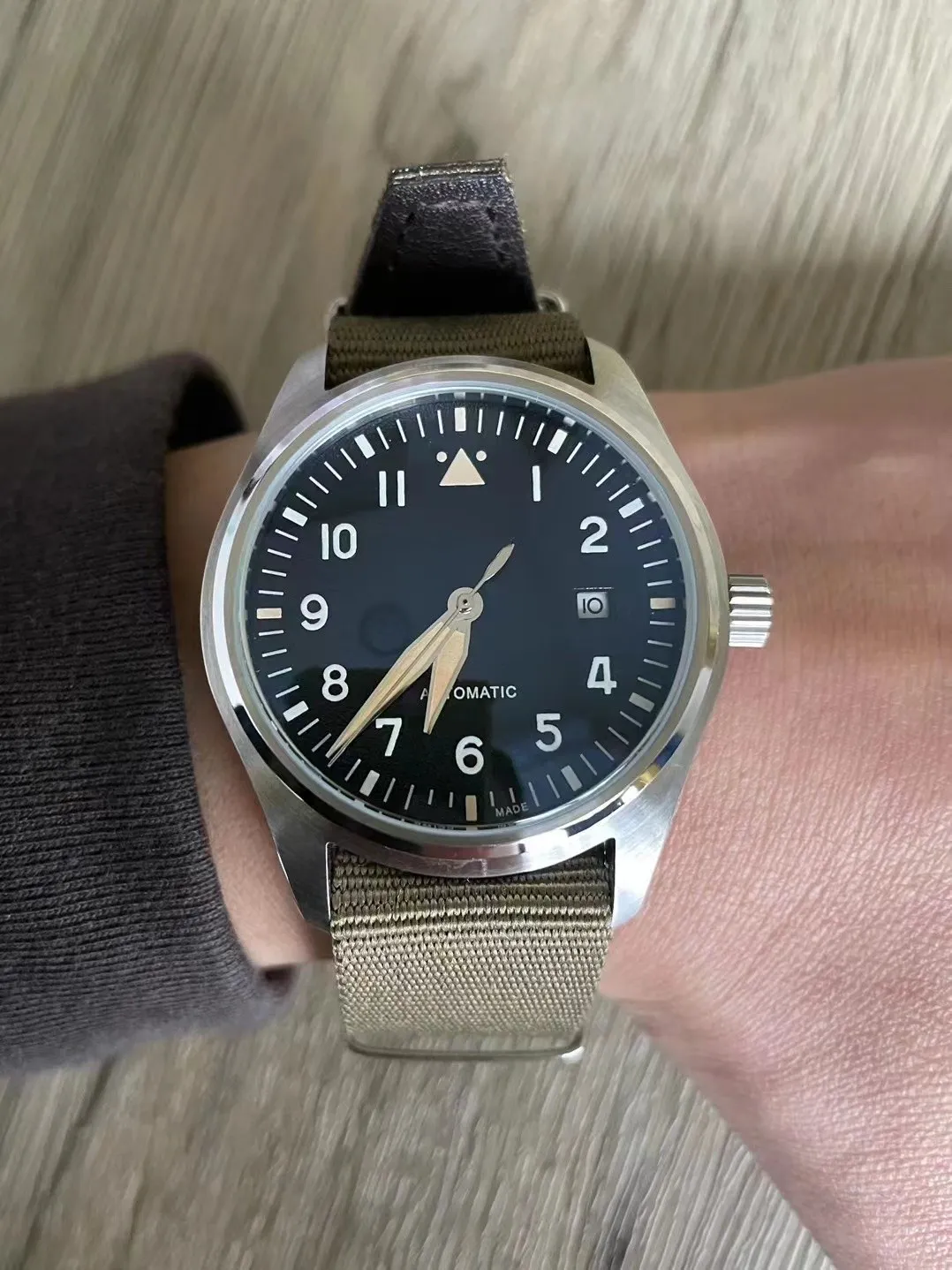 Montres en acier inoxydable les plus vendues montre homme bracelet en tissu montre bracelet automatique m canique 0018299R