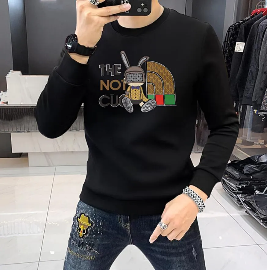 Felpe con cappuccio da uomo Felpe Maglione da uomo alla moda con diamanti caldi, camicia girocollo di marca europea e americana, felpa con cappuccio da uomo comoda e personalizzata