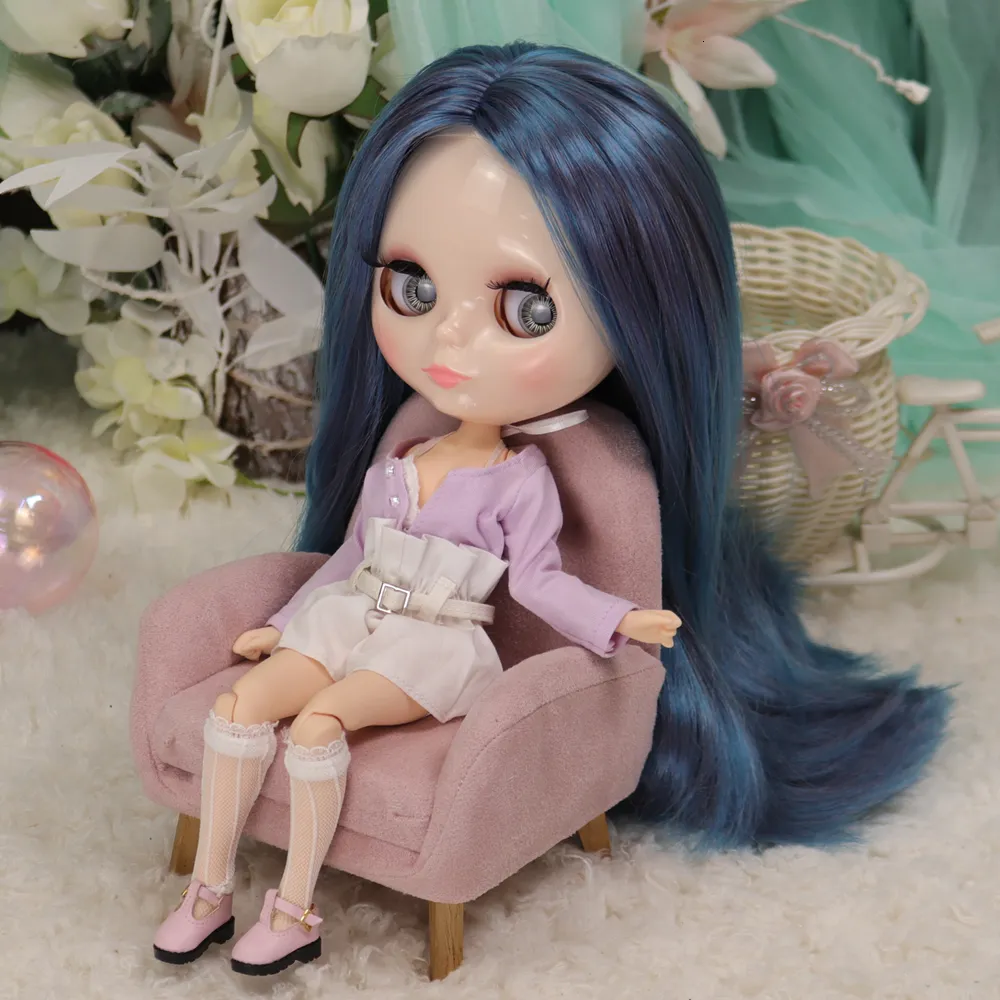 Куклы ледяные DBS Blyth Doll Heavy Metal Hair Hair White Skin Cody Body Neo 1/6 BJD OB24 аниме -девушка игрушки 230426