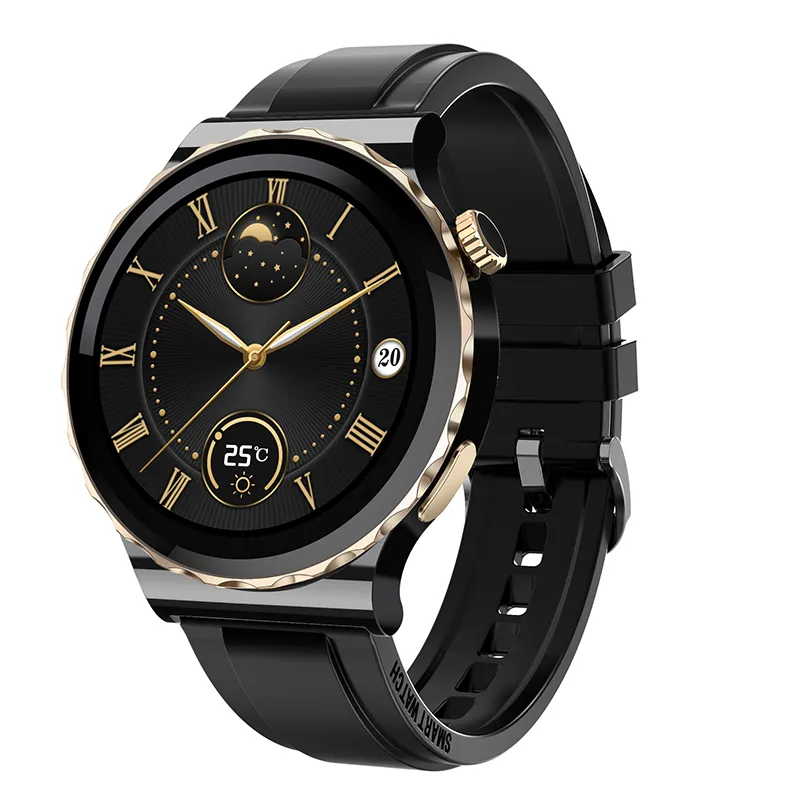 Bluetooth Call Smart Watch Men Mulheres 1.32 polegadas 360*360 HD Screen Ladies Smartwatch Pressão arterial Relógios homens para huawei iPhone