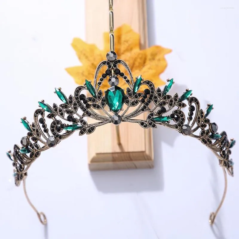 Haarspangen Barock Lila Wassertropfen Kristall Hochzeit Kronprinzessin Braut Diademe Stirnband Party Tanz Kopfschmuck Mädchen Schmuck