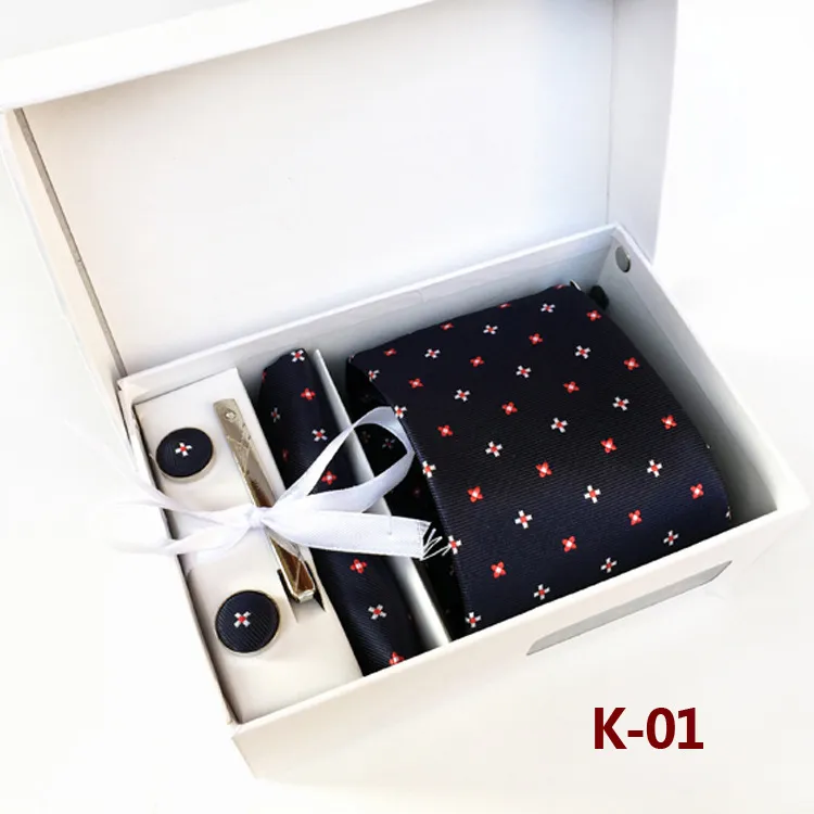 Quality Men's Tie Spot Gift Box 6-Piece Set Team Necktie Business Formal Wear Wedding Tie Factory Wholesale