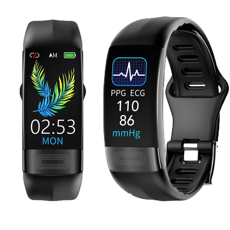 Pulsera inteligente ECG + PPG para hombre y mujer, Smartwatch