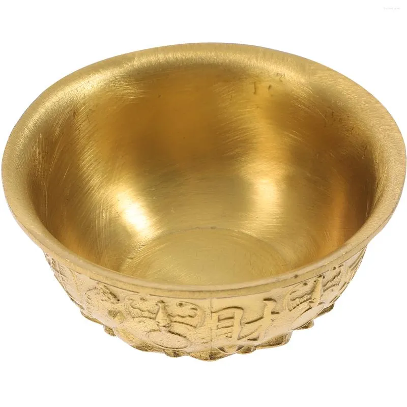 Bowls Treasure Bowl Dining Table Decor Temple Copper Water Sacrificial Brass Meditation Sound Office