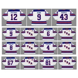 SJ EICHEL 2014 Team USA Hockey Jersey PATRICK KANE JACK JOE PAVELSKI JOHN CARLSON GREENWAY KUNIN LUKE HUGHES MAX PACIORETTY