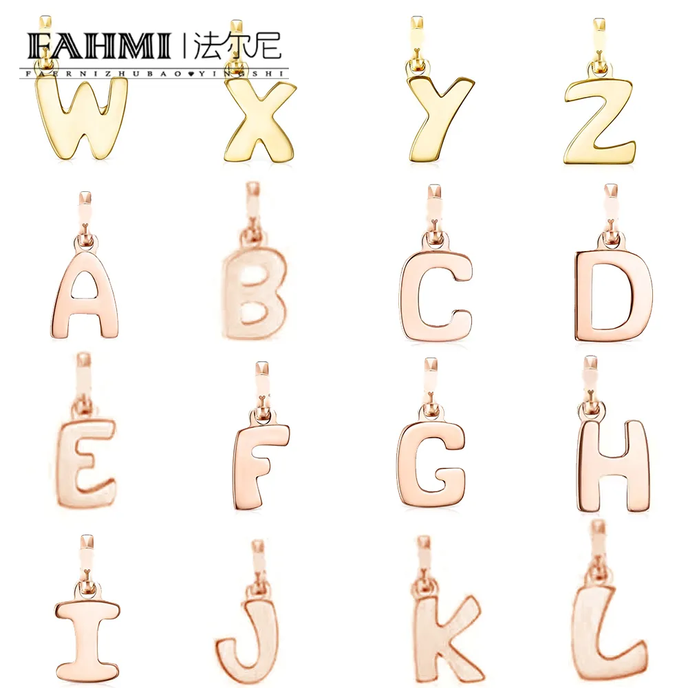 FAHMI Cute and exquisite letter pendant rose gold and gold Good Craftsmanship, TOP Quality High Quality Brand 2023 New In Stock