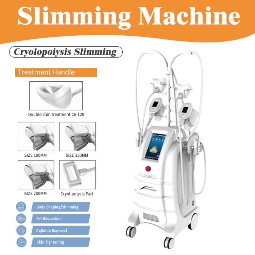 Machine amincissante cryolipolyse multifonction 7 en 1 7 poignées Cryo 40K Cavitation Rf 360 ° Criolipolisis Mini poignée de congélation des graisses144