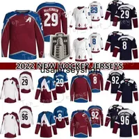 hockey jersey  Cup Finals 29 Nathan MacKinnon 8 Cale Makar 96 Mikko Rantanen 92 Gabriel Landeskog 91 Nazem Kadri 19 Sakic show on