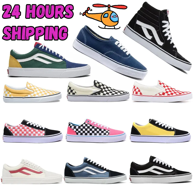 Diseñadores zapatos viejos zapatos de lona casual de skool triples blanco blanco bajo bajo resbalón para hombres caminando jogging moda transpirable al aire libre zapatos de skate