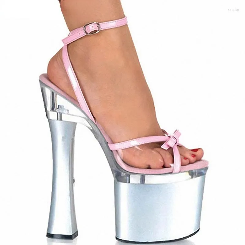 Sandals 18CM Sexy Super High Heel 7 Inch Platforms Pole Dance Star Model Shoes Wedding