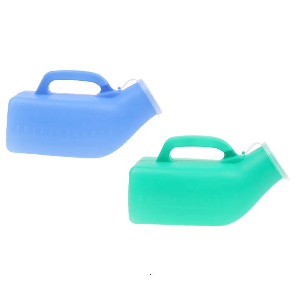 2Pcs Males Urine Containers Toilet Bucket Chamber Hospital Pee Potty with Lid/Mobility & Daily Living Aids/Bedpans & Urinals