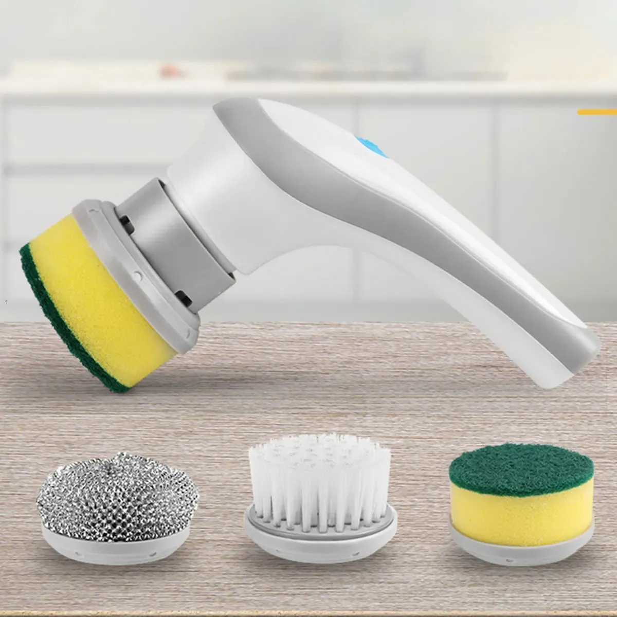 Electric Spin Scrubber Rechargeable Cordless Electric Cleaning Brush  Hand-held Power Scrub Brush With 1200mah Battery For Kitchen Bathroom Wall  Tile F