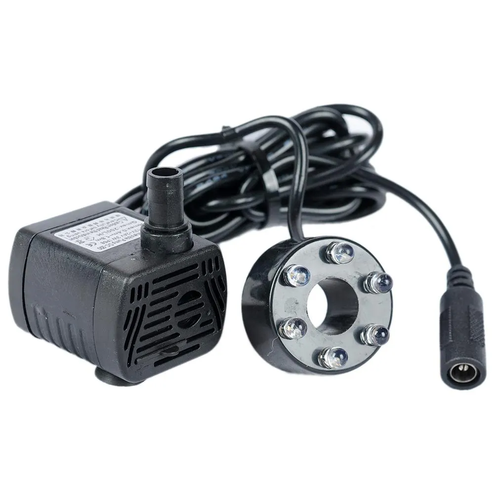 Pompen DC5.512V 12V24V 3W Met 6 Waterdichte Led-verlichting Kleurrijk Licht Dompelpomp Aquarium Fontein Lucht Visvijver tank