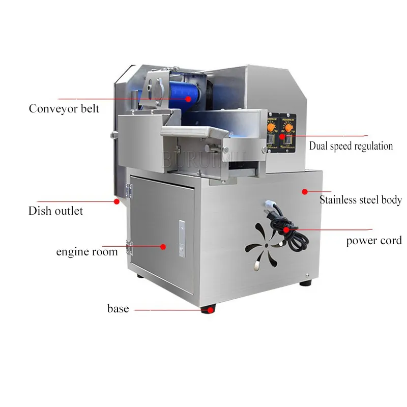 LEWIAO Industrial Commercial Vegetable Cutting Machine Leek Chopper Machine  Commercial Electric Slicer Onion Cutter Machine From Lewiao321, $590.96