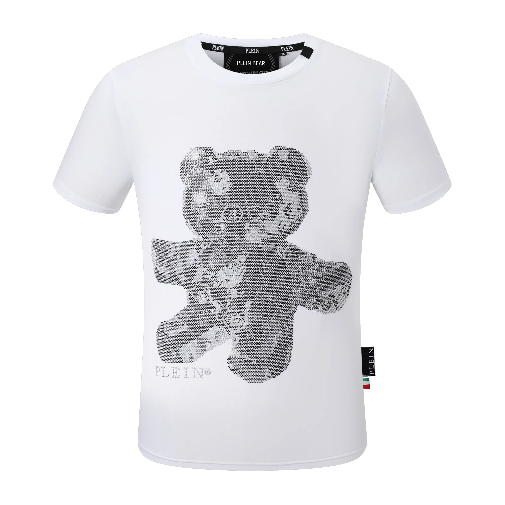 Plein Bear Trube Mens Designer Tshirts Brand одежда для одежды кафара-черепа Men футболка с круглой шей