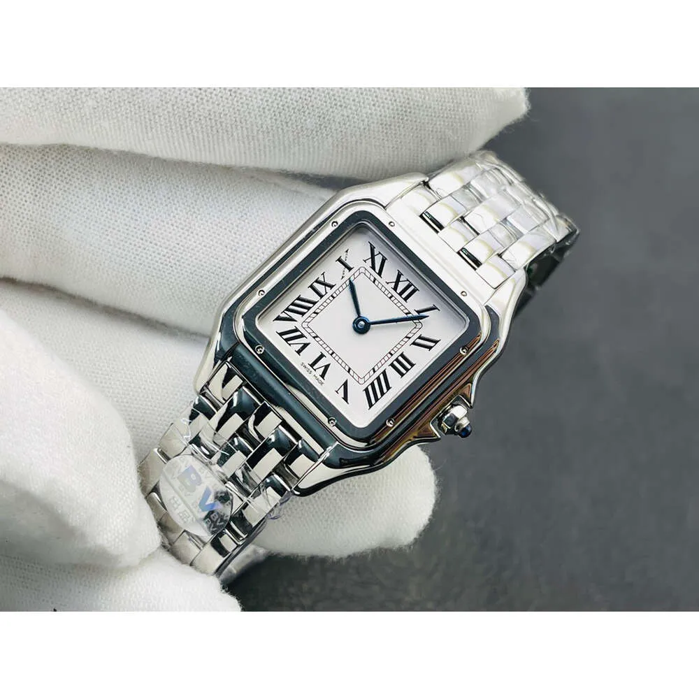 디자이너 Panthere Watchere Watcher Wate For Womenwatch 27x37mm Silver Strap 5A/4A/3A 고품질 스위스 석영 숙녀 시계 Montre Tank Femme Luxe