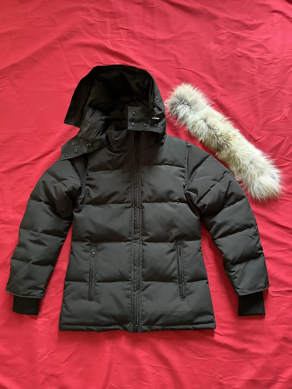 Coat with coyote fur deals hood